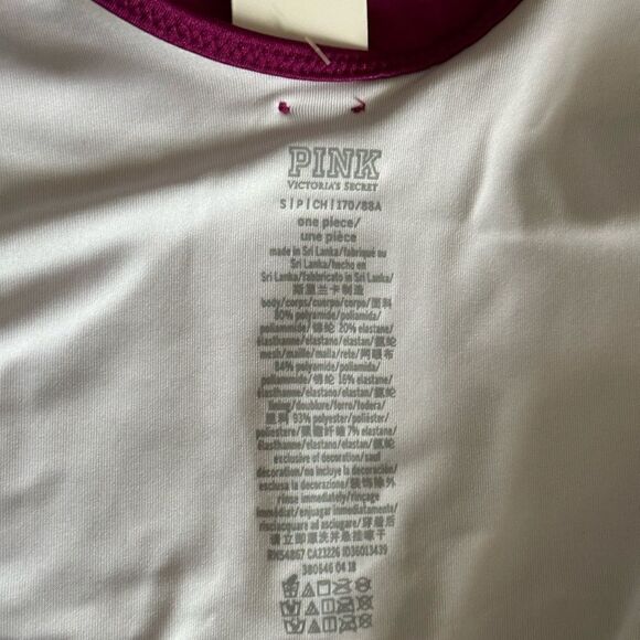 PINK Victoria's Secret Purple Deep V-Neck Halter One Piece Swimsuit size S/P - Picture 6 of 9